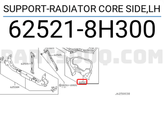 Nissan 625218H300 SUPPORT-RADIATOR CORE SIDE,LH