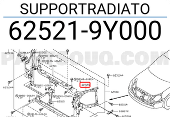 Nissan 625219Y000 SUPPORTRADIATO