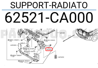 Nissan 62521CA000 SUPPORT-RADIATO