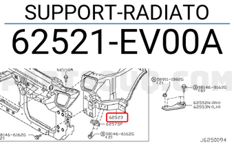 Nissan 62521EV00A SUPPORT-RADIATO