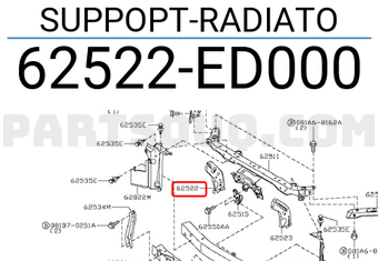 Nissan 62522ED000 SUPPOPT-RADIATO