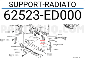 Nissan 62523ED000 SUPPORT-RADIATO