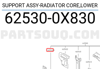 Nissan 625300X830 SUPPORT ASSY-RADIATOR CORE,LOWER