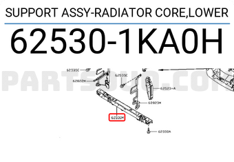 Nissan 625301KA0H SUPPORT ASSY-RADIATOR CORE,LOWER