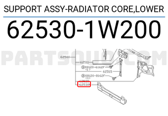 Nissan 625301W200 SUPPORT ASSY-RADIATOR CORE,LOWER