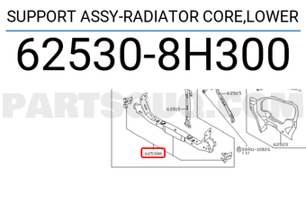 Nissan 625308H300 SUPPORT ASSY-RADIATOR CORE,LOWER