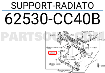 Nissan 62530CC40B SUPPORT-RADIATO