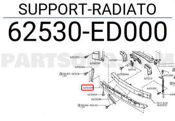 Nissan 62530ED000 SUPPORT-RADIATO