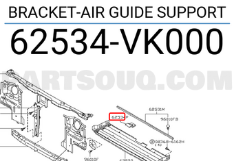 Nissan 62534VK000 BRACKET-AIR GUIDE SUPPORT