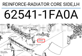 Nissan 625411FA0A REINFORCE-RADIATOR CORE SIDE,LH