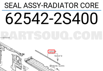 Nissan 625422S400 SEAL ASSY-RADIATOR CORE