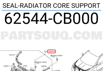 Nissan 62544CB000 SEAL-RADIATOR CORE SUPPORT