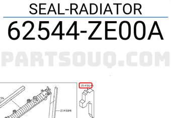 Nissan 62544ZE00A SEAL-RADIATOR
