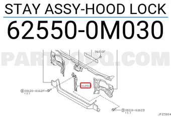 Nissan 625500M030 STAY ASSY-HOOD LOCK