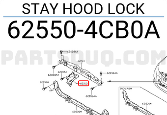 Nissan 625504CB0A STAY HOOD LOCK