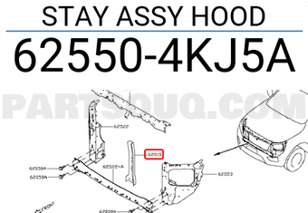 STAY ASSY HOOD 625504KJ5A | Nissan Parts | PartSouq