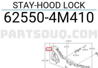 Nissan 625504M410 STAY-HOOD LOCK