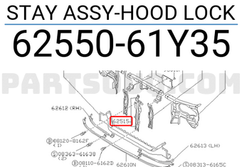 Nissan 6255061Y35 STAY ASSY-HOOD LOCK
