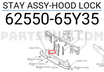 Nissan 6255065Y35 STAY ASSY-HOOD LOCK