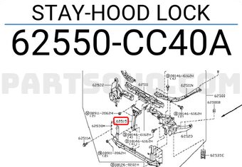 Nissan 62550CC40A STAY-HOOD LOCK