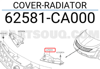 Nissan 62581CA000 COVER-RADIATOR