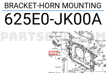 Nissan 625E0JK00A BRACKET-HORN MOUNTING