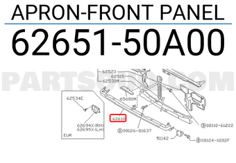 Nissan 6265150A00 APRON-FRONT PANEL
