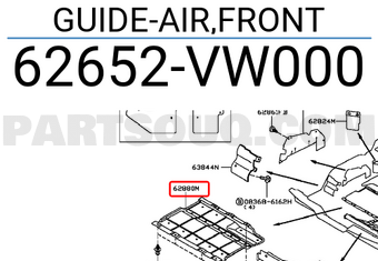Nissan 62652VW000 GUIDE-AIR,FRONT
