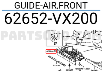 Nissan 62652VX200 GUIDE-AIR,FRONT