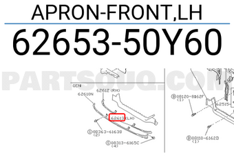 Nissan 6265350Y60 APRON-FRONT,LH