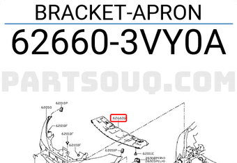 Nissan 626603VY0A BRACKET-APRON