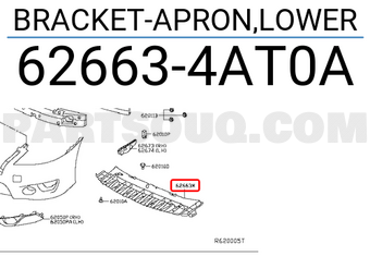 Nissan 626634AT0A BRACKET-APRON,LOWER