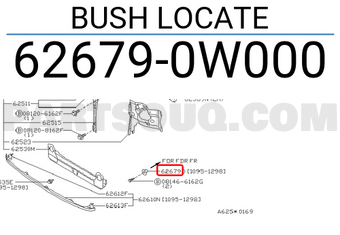 Nissan 626790W000 BUSH LOCATE