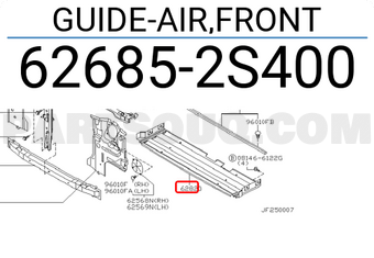 Nissan 626852S400 GUIDE-AIR,FRONT