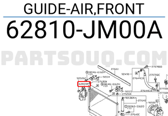 Nissan 62810JM00A GUIDE-AIR,FRONT