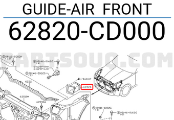 Nissan 62820CD000 GUIDE-AIR FRONT