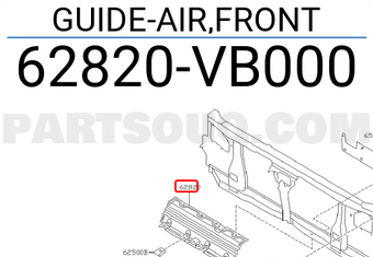 Nissan 62820VB000 GUIDE-AIR,FRONT