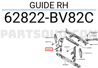 Nissan 62822BV82C GUIDE RH