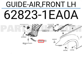 Nissan 628231EA0A GUIDE-AIR,FRONT LH