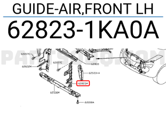 Nissan 628231KA0A GUIDE-AIR,FRONT LH