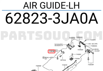 Nissan 628233JA0A AIR GUIDE-LH