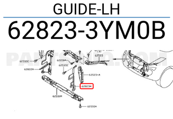 Nissan 628233YM0B GUIDE-LH