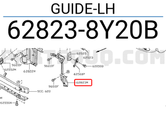 Nissan 628238Y20B GUIDE-LH