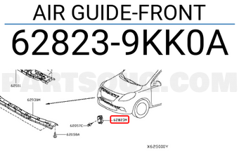 Nissan 628239KK0A AIR GUIDE-FRONT