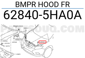 Nissan 628405HA0A BMPR HOOD FR
