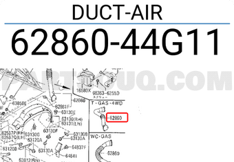 Nissan 6286044G11 DUCT-AIR