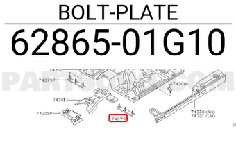 Nissan 6286501G10 BOLT-PLATE