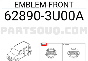 Nissan 628903U00A EMBLEM-FRONT