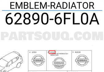 Nissan 628906FL0A EMBLEM-RADIATOR