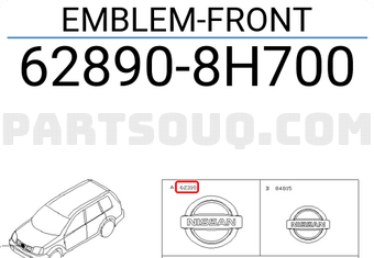 Nissan 628908H700 EMBLEM-FRONT